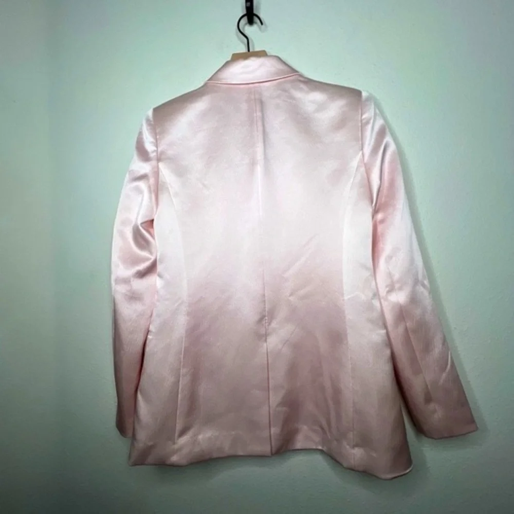LoveShackFancy Gaston Silk Blazer, Macchiato, size 4 NWT